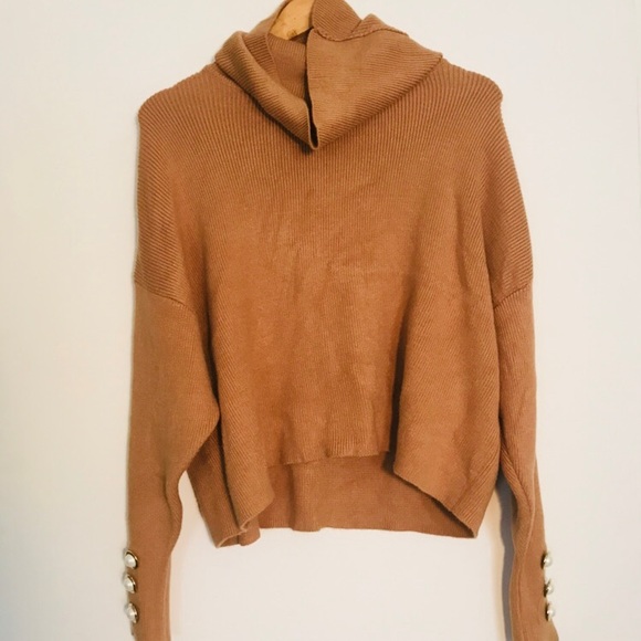 NWT Blogger Favorite Zara Pearl Camel Sweater - Picture 5 of 5